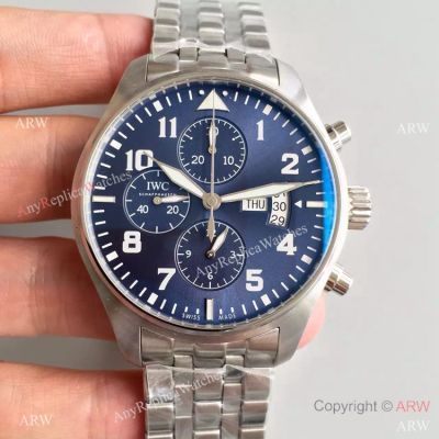 Replica Swiss IWC Pilot 7750 Stainless Steel Blue Dial Watch 43MM